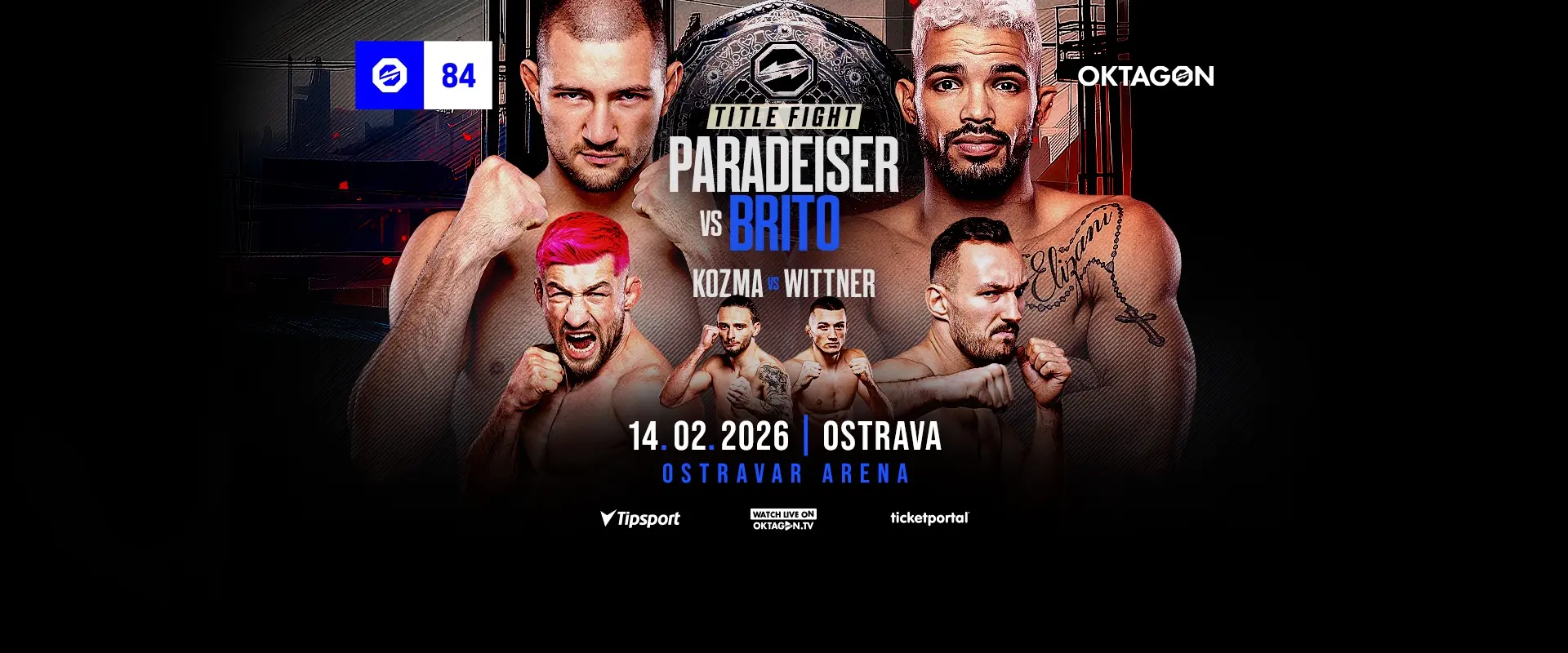 Oktagon 84 živě: Kde sledovat dnešní turnaj
