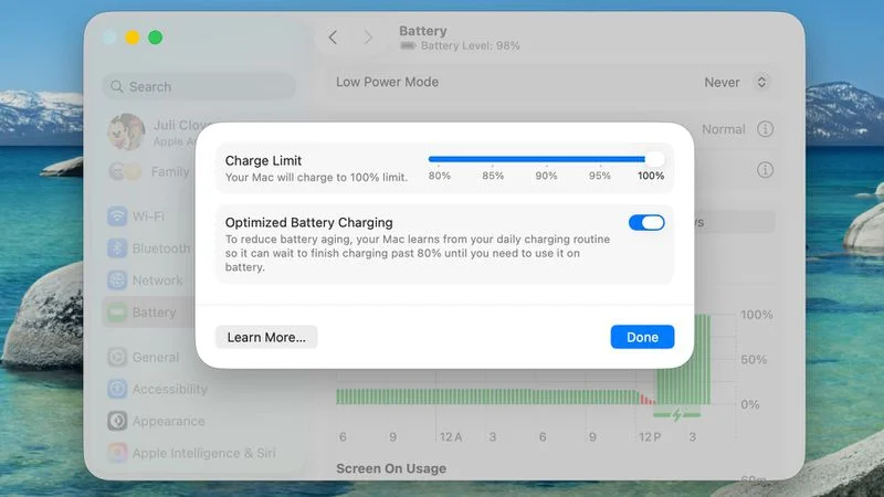 macos 26 4 charge limit