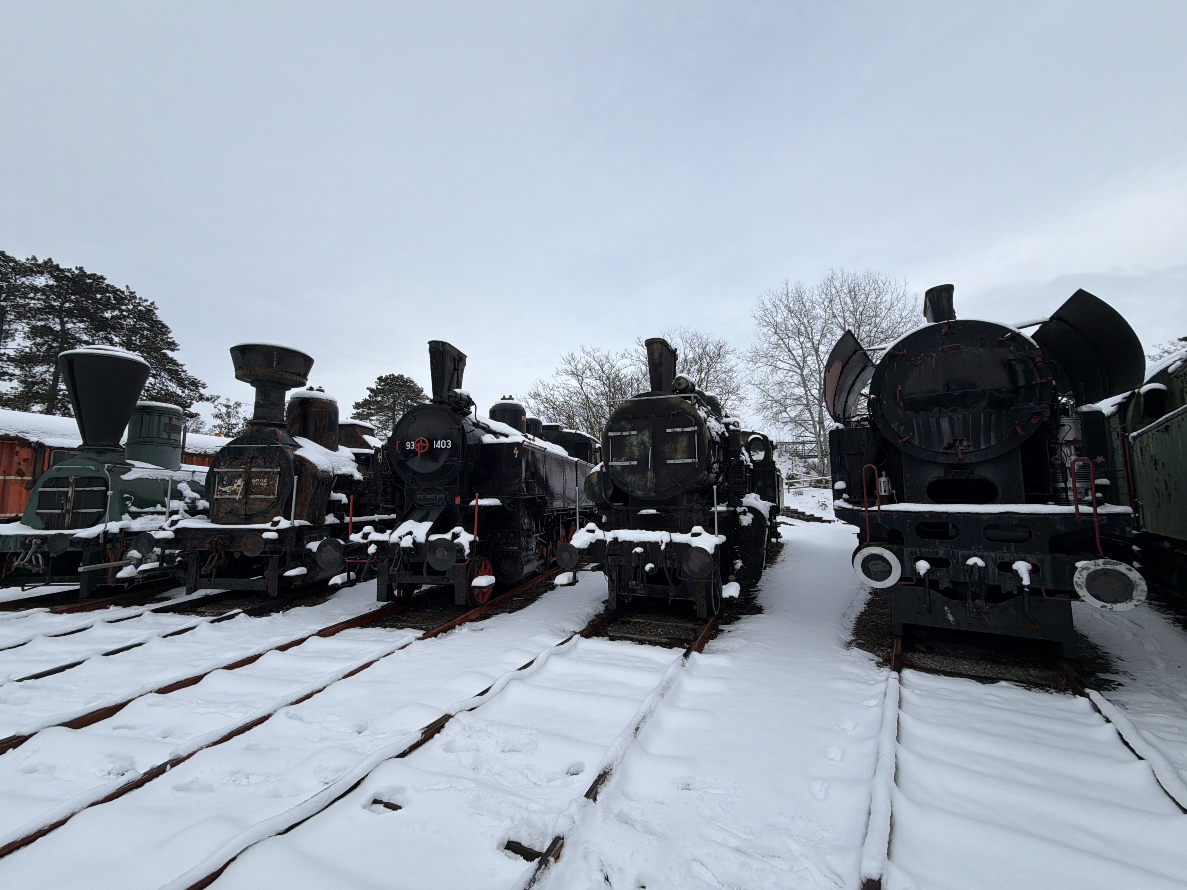 Železniční muzeum Strasshof „Das Heizhaus“ pohledem iPhone 17 Pro