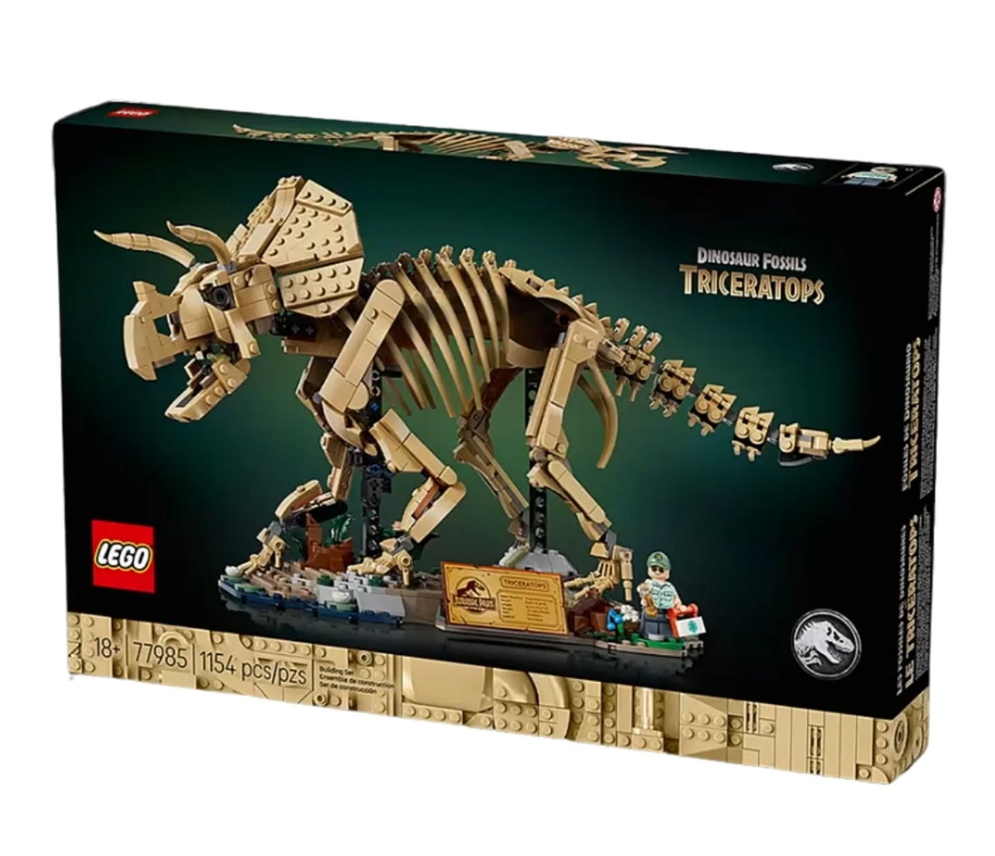 LEGO rozšiřuje dinosauří řadu! Po T-rexovi přichází kostra Triceratopse s novou minifigurkou