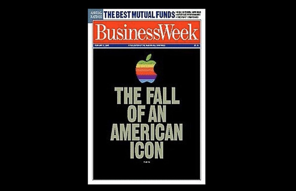 Před 30 lety psal BusinessWeek o pádu Applu. Dnes je nejhodnotnější firmou světa