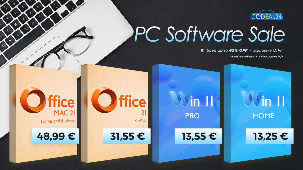 Obrovské slevy: Office 2021 Pro v doživotní licenci za pouhých 31,55 € a Windows 11 Pro jen za 13,55 €!