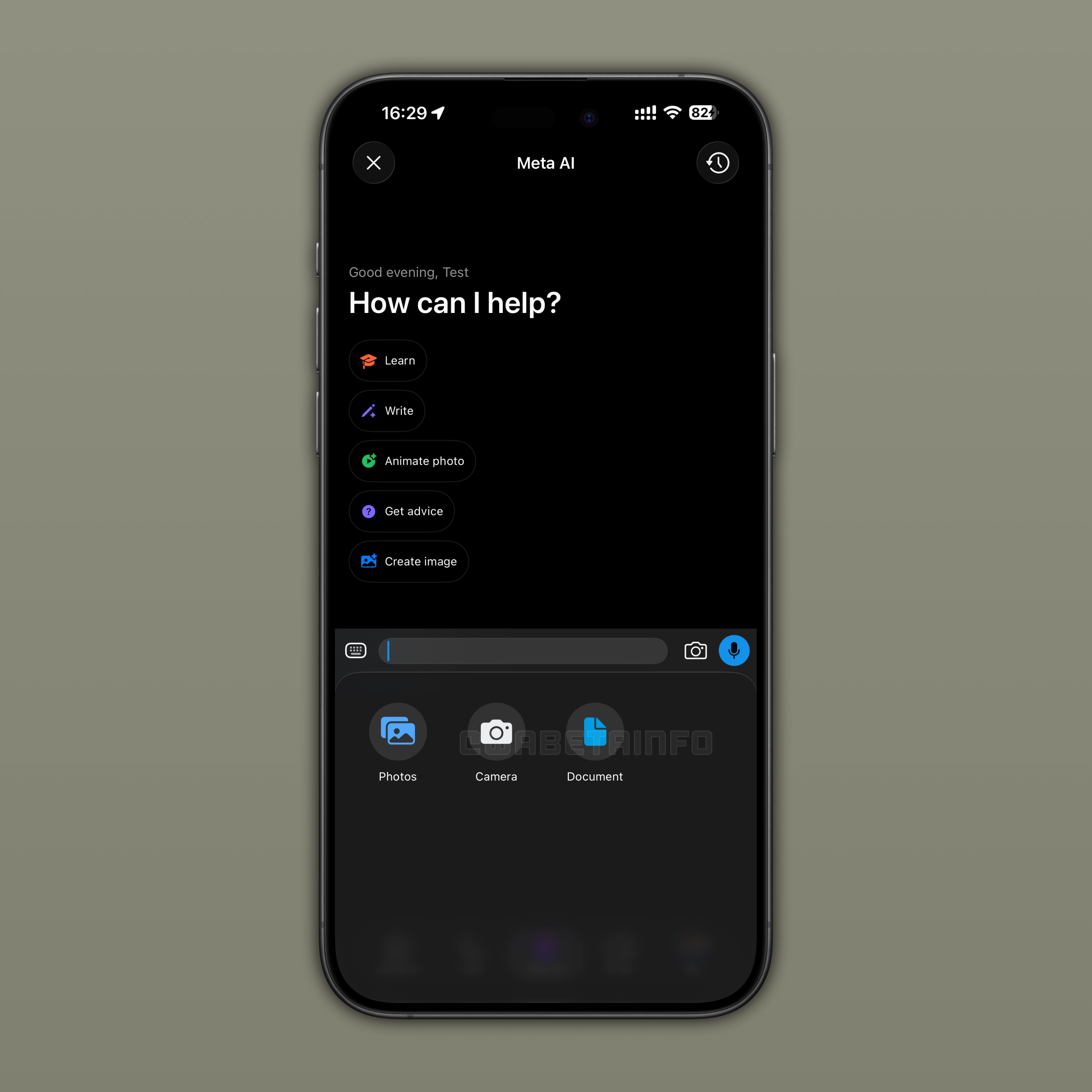 WA META AI DOCUMENT SHARING FEATURE IOS