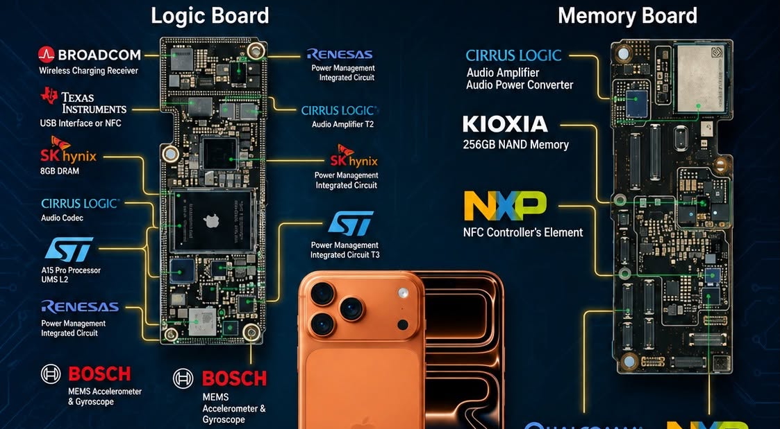 key chip suppliers for iphone 17 pro