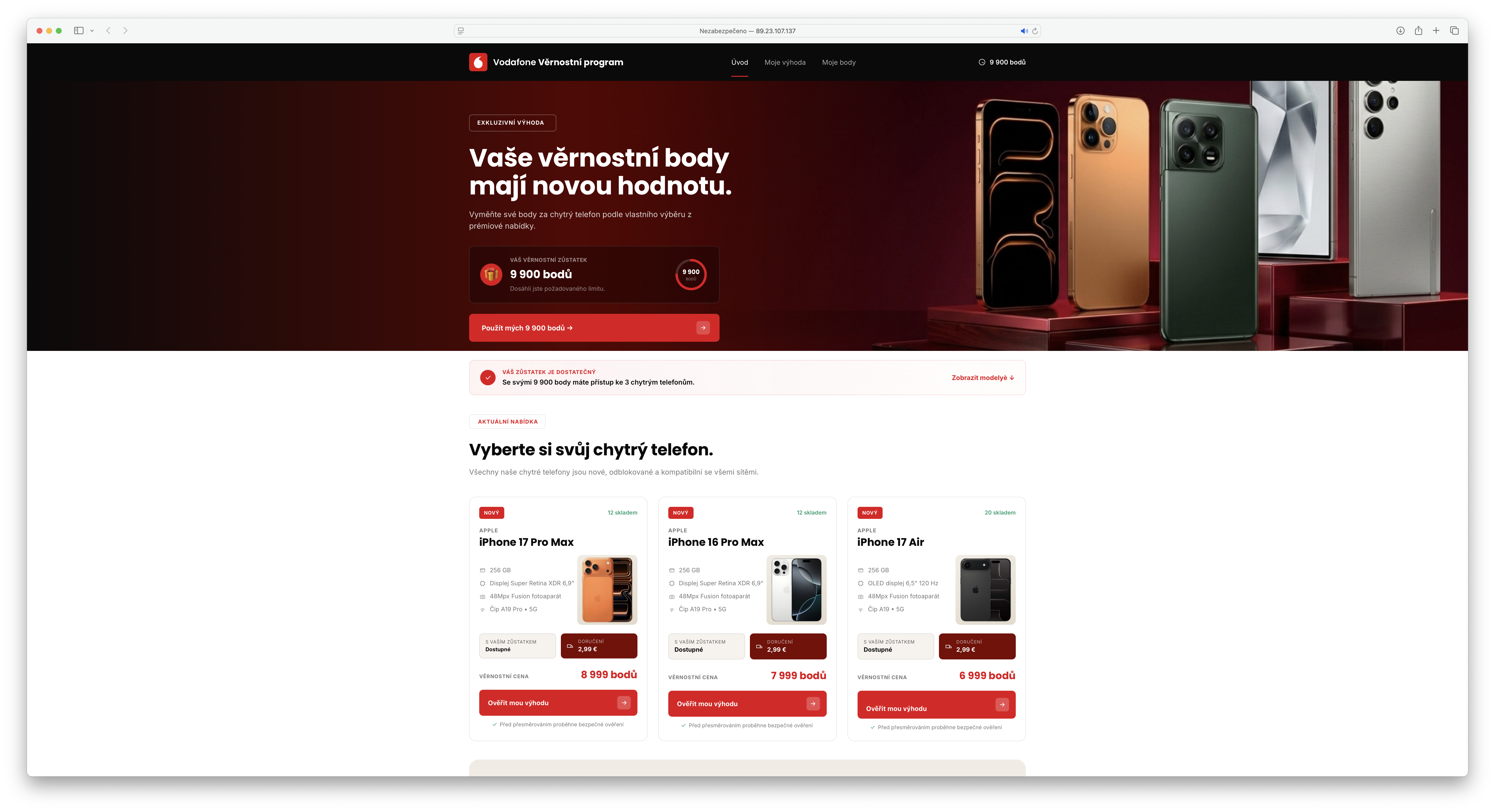 vodafene body